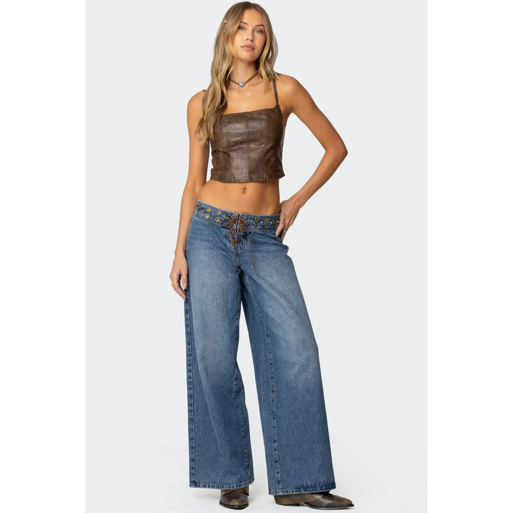 Stud & Grommet Low Rise Baggy Jeans Stud & Grommet Low Rise Baggy Jeans