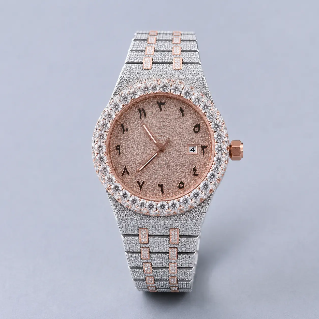 Luxury Iced Out Automatic Waterproof Bling Watch for Men