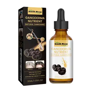 Black Ganoderma Gray Hair Reverse Serum | Natural Hair Darkening Essence for Grey Hair Treatment | Nourishing Scalp Massage Oil Hair Growth Serum for Men & Women, Prevents Hair Loss & Strengthens Roots (30ml)  Treatment Oil hair fertilizer growth