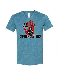 Red Hand Print MMIW - Comfortable Cotton Top with Graphic Design Unisex Shirt