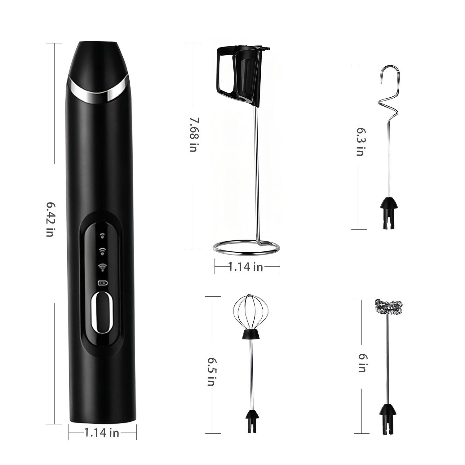 Summervibes 2026 Upgraded Rechargeable Milk Frother Handheld with 3 Heads 3 Speeds, Electric Coffee Mixer & Drink Foamer, Stainless Steel Whisk for Cappuccino, Latte, Cream Maker, Hot Chocolate, Egg Beater, Portable Kitchen Milk Bubbler ToolMothersDayGift Summervibes 2026 Upgraded Rechargeable Milk Frother Handheld with 3 Heads 3 Speeds, Electric Coffee Mixer & Drink Foamer, Stainless Steel Whisk for Cappuccino, Latte, Cream Maker, Hot Chocolate, Egg Beater, Portable Kitchen Milk Bubbler ToolMothersDayGift