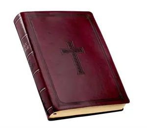 KJV Holy Bible, Super Giant Print Faux Leather Red Letter Edition - Thumb Index & Ribbon Marker, King James Version, Burgundy (KJV Super Giant Print Editions) Imitation Leather – Large Print, March 7, 2017