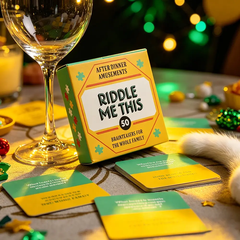 Family Interactive Game Set, Includes 50 Fun Tips & Cards, Design, Ideal for Family Gatherings, Casual Card Games, Party Cards Game