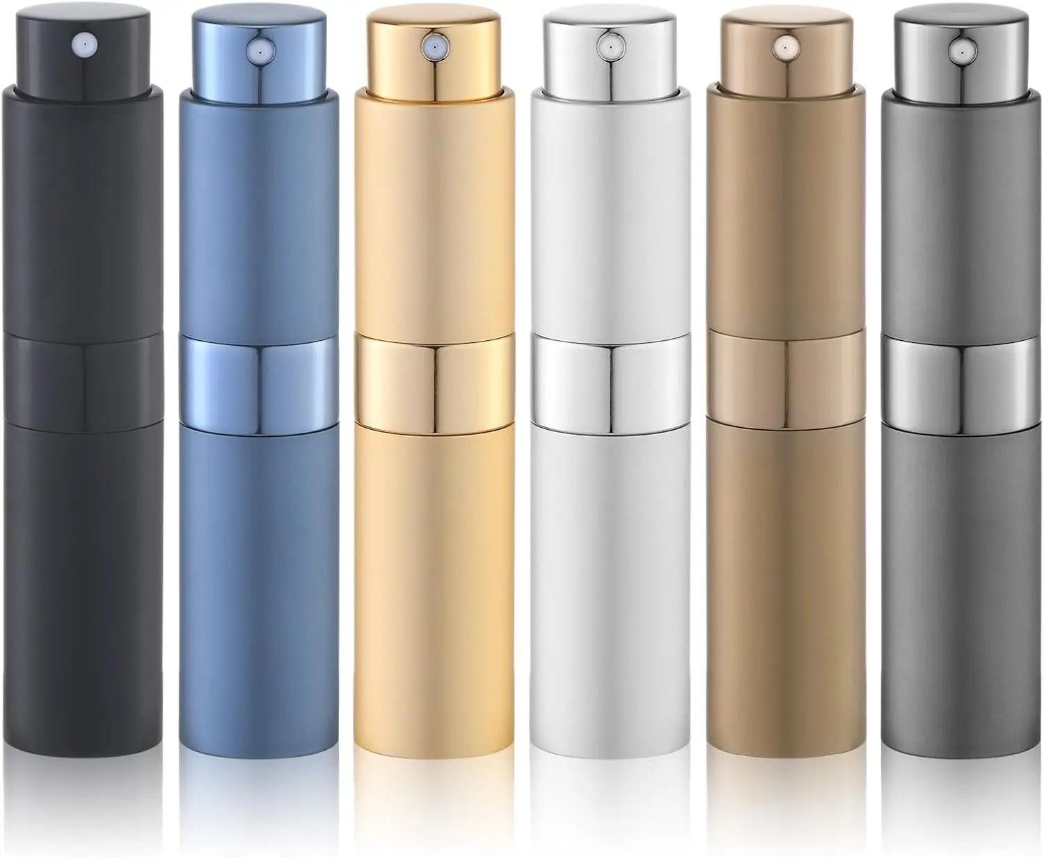 Travel Perfume Bottle Refillable - Cologne  Atomizer Mini - Small Travel Size Empty Sprayer for Refill Sample Container - Portable  Decant Dispenser for Women Men 8ml 6 count Brown