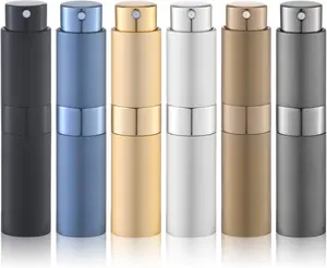 Travel Perfume Bottle Refillable - Cologne  Atomizer Mini - Small Travel Size Empty Sprayer for Refill Sample Container - Portable  Decant Dispenser for Women Men 8ml 6 count Brown