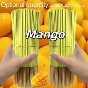 Long 22cm Natural Mango Infused Incense Sticks, 20/80/120/170 Pieces, Ideal for Home Air Purification, Yoga, Office, Tea Room