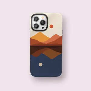 iPhone 14 Pro Case | Day & Night Colorblock Mountain Accessories Cover