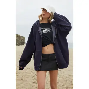 John Galt Women's Navy Christy Full Zip Hoodie