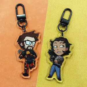Gordon Freeman & Alyx Vance 2.5 Inch Acrylic Charms Keychains (Half Life 2)