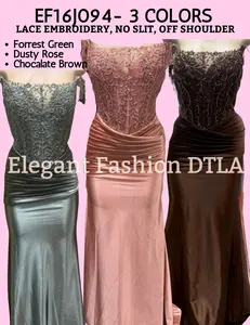 ✨ Elegant Fashion✨  EF16J094 Lace Embroidery NO SLIT