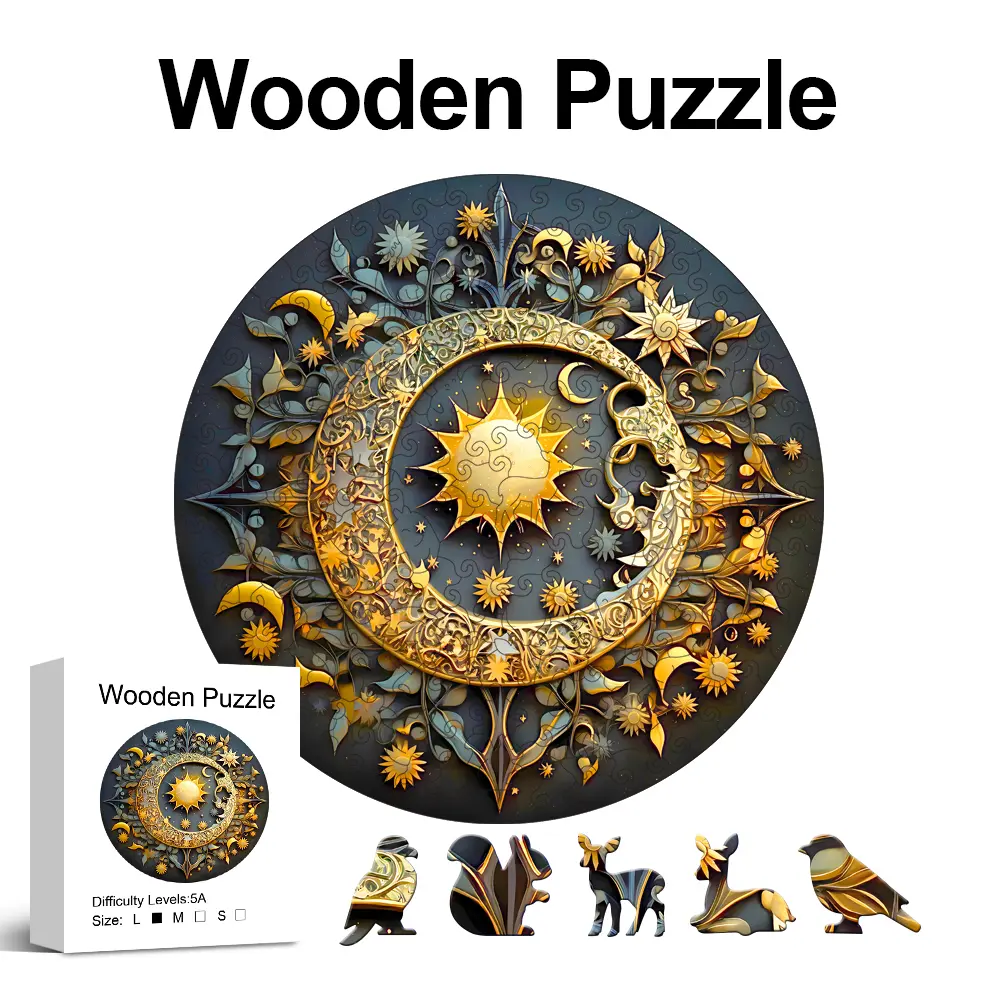 Sunflower Wood Puzzle for Adults - High-Difficulty Skill Expert Puzzle Game, Concentration Training, Christmas Gift, Home Decor Piece