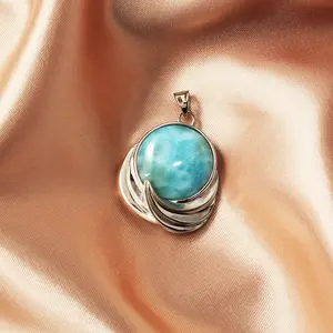 Larimar Gemstones Necklace Pendant