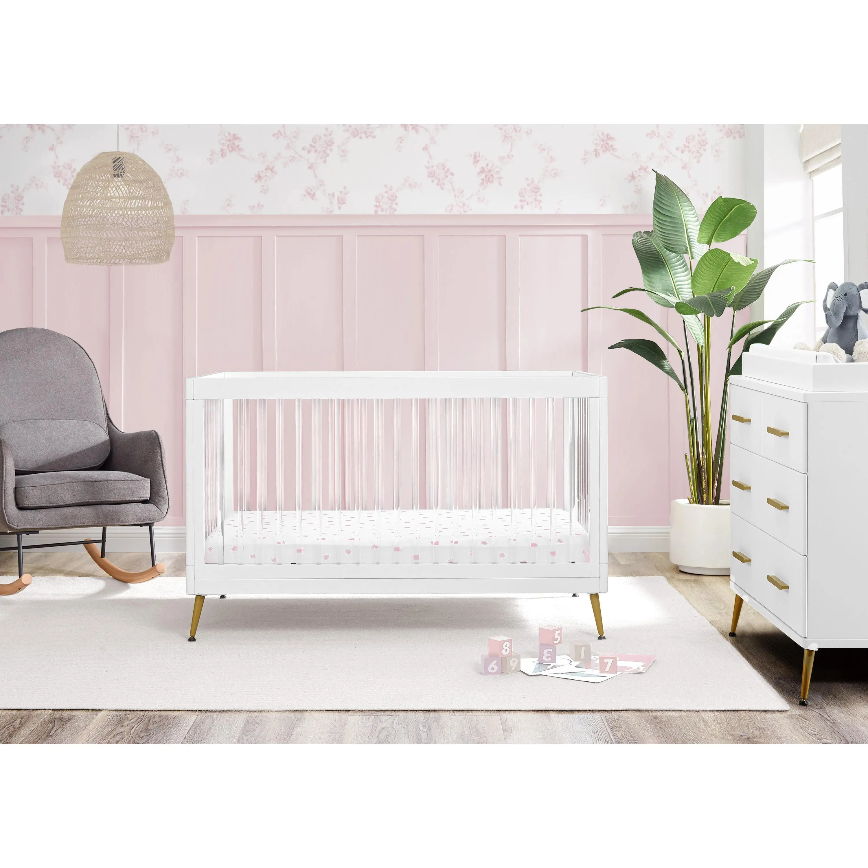Sloane 4-in-1 Acrylic Convertible Crib Sloane 4-in-1 Acrylic Convertible Crib