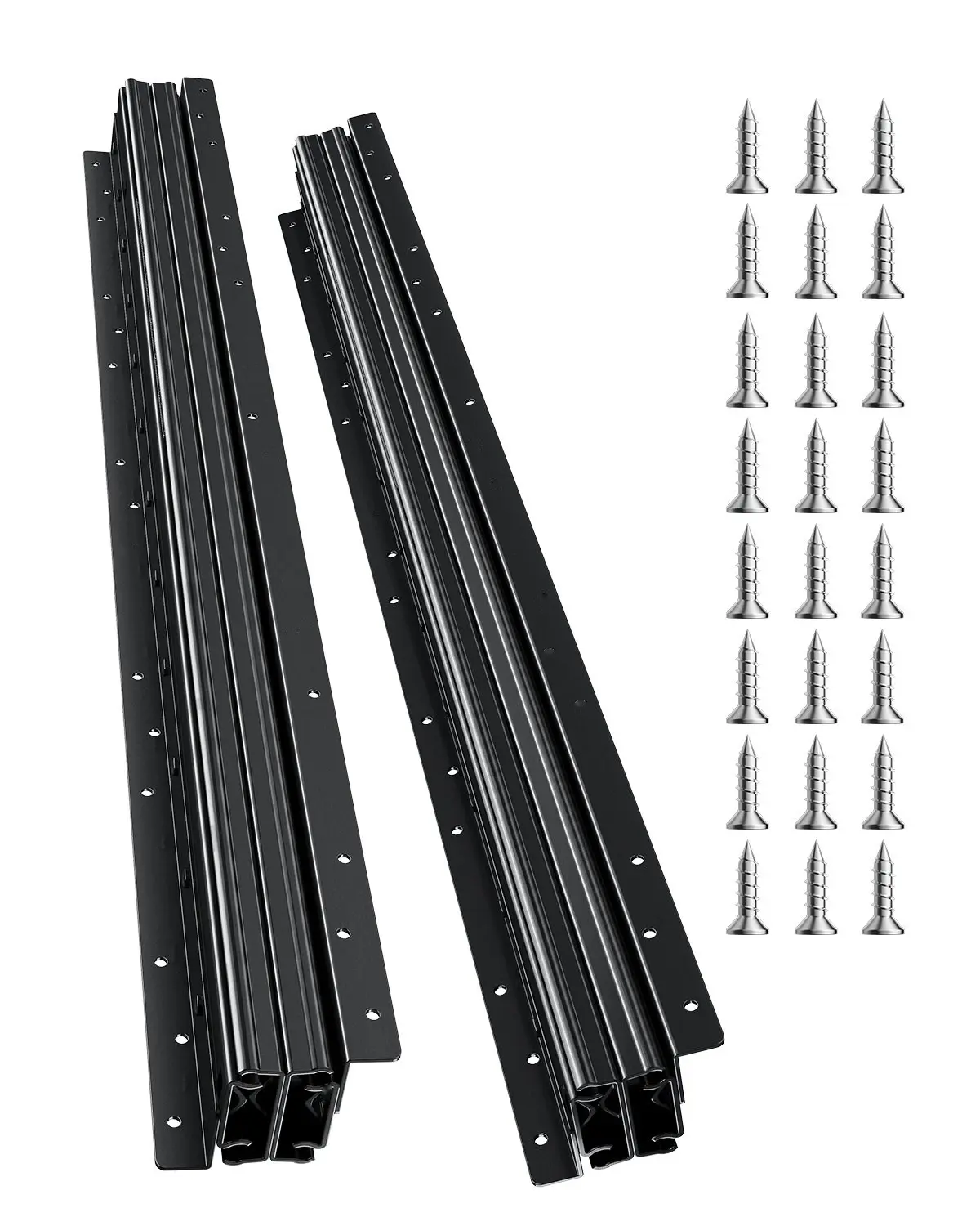 Undermount Drawer Slides, 32-Inch Under-Stair Cabinet Rails, Heavy Duty 260 lb Load Capacity, Full-Extension Precision Guides, Soft-Close Compatible, Durable Aluminum Rails for Kitchen Bathroom Cabinets, Includes Mounting Hardware