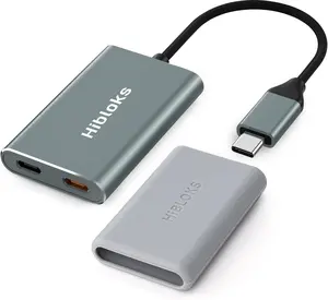 BonFook HiBloks USB C to AR Glasses Hub and Charging Adapter, Charge and Play Adapter with 4K60Hz and 65W Fast Charging for Switch 1&2/Rokid/Xreal/RayNeo/VITURE/iPhone 15&16