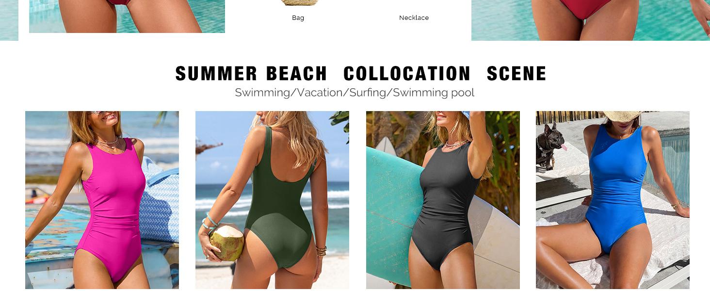 ANRABESS Women Swimsuits One Piece Tummy Control Full Coverage Backless Bathing Suit Ruched Swim Suit Beach Vacation Swimwear ANRABESS Women Swimsuits One Piece Tummy Control Full Coverage Backless Bathing Suit Ruched Swim Suit Beach Vacation Swimwear