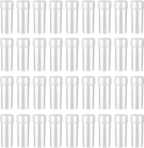 Pack of 100 Plastic Test Tubes Small Bottle, 5ml Vial Storage Vial Storage Container, Empty Pill Bottles Sample Bottles Vial Test Tube with Caps for Lab