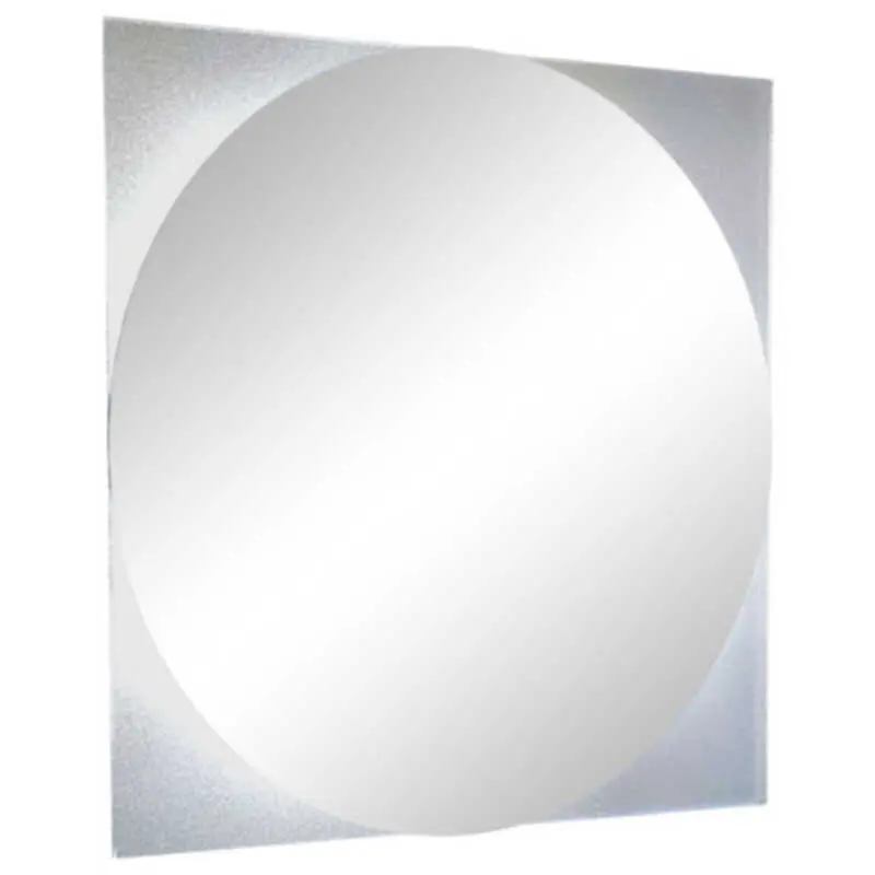 Square Bathroom Mirror with Sandblasting Borders Clear