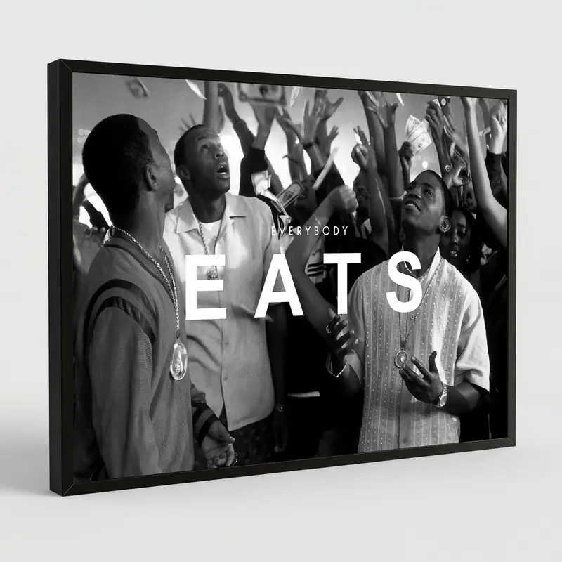 Paid in Full Everybody Eats Poster Movie Poster Cult Classic Film Wall Art Hypebeast Wall Art for Bathroom, Restroom, Nursery, Kids Room
