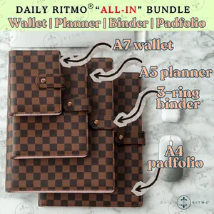 DAILY RITMO "ALL-IN" Bundle | A7 Mini Wallet, A5 Planner, 3-Ring Binder & A4 Padfolio Set