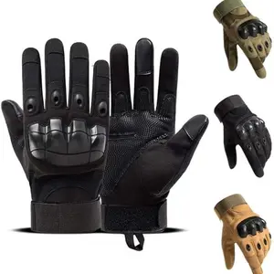 Tactical Full Finger Gloves with Soft Knuckle Protection,Touchscreen,Non-Slip,Breathable,For Outdoor Sports, Motorcycle Riding,Training,Hunting,Men Women,work gloves, father gifts