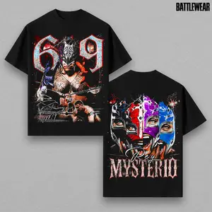 'La Lagartija Verde' Rey Mysterio 619 WWE Legend Premium Wrestling T Shirt 100% Cotton T-Shirt The Charismatic Army, Team Xtreme Shirt, WWE Fans Shirt, WWE Event Outfit