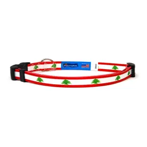 Cat Collar with Lebanon Flag | Great For National Holidays, Festivals, Parades, Sporting Events, Pride Events