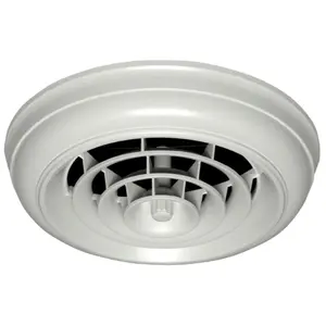 Havaco Quick Connect  White Round Capital Crown Ceiling Diffuser with 6 in. Boot