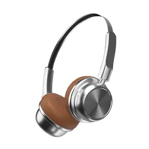 CR-20 Wireless Bluetooth 5.4 Over-Ear Headphones, Retro Maillard Metal Design, 8H+ Battery, ENC Noise Reduction, Low Latency, IPX4