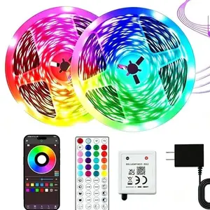 100FT Smart LED Strip Lights Sync to Music with Remote Controller & App Control RGB LED Lights for Bedroom Christmas Decor