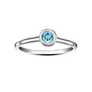 Crescent Moon Stacking Birthstone Rings