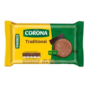 Chocolate Corona – 8.81 oz (250g) – Traditional Colombian Sweet Hot Chocolate Bar – 10 Bars