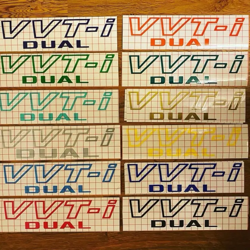 2 Toyota VVTi Dual Car Sticker, 9in Vehicle Exterior Decoration for Personalization, Durable Universal Car Sticker with Easy Installation