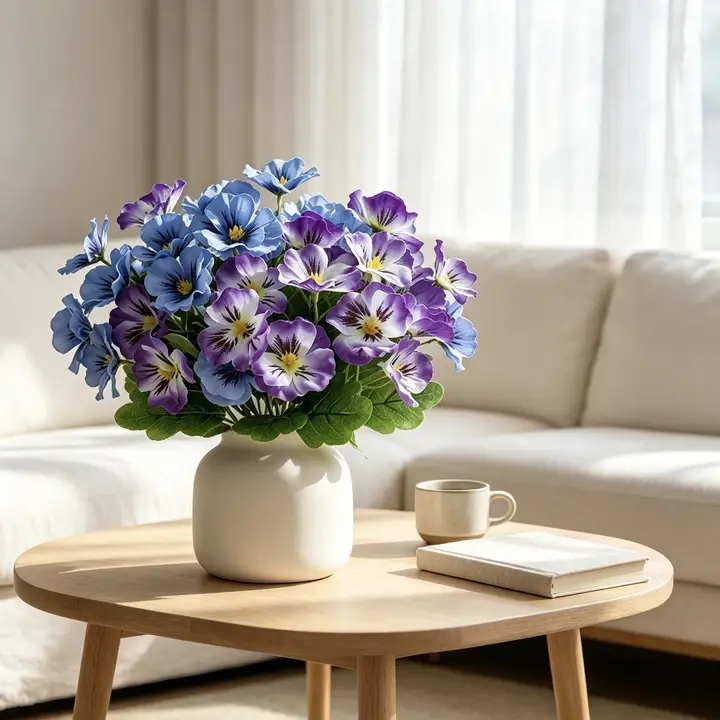ArtFaux 11" Artificial Geranium Bush Faux Silk Begonia Flower Vines Outdoor UV Resistant No Fade Memorial Day Wedding Floral Decor, 4 Bundles (Pot Not Included) Set Realistic