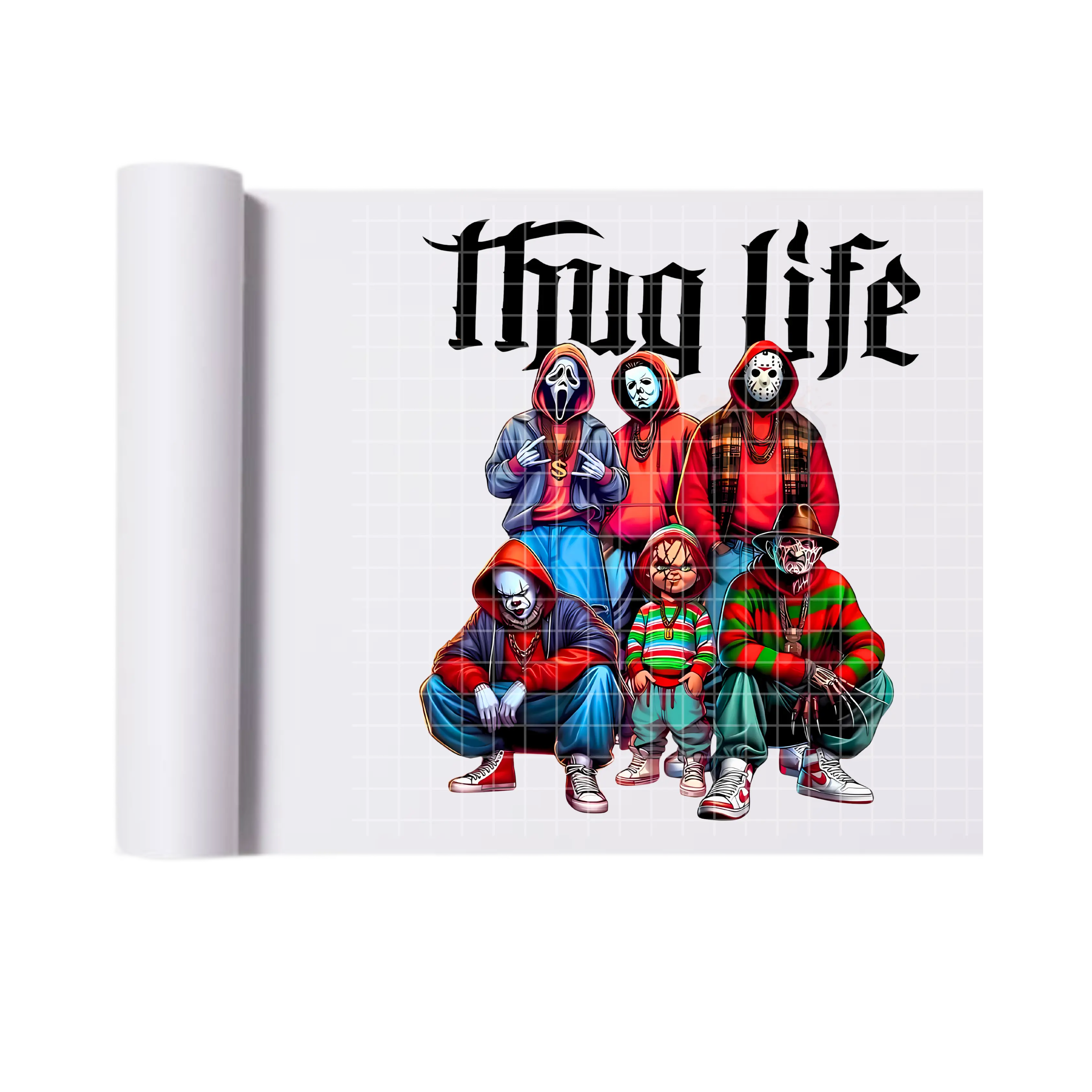 Thug Life Horror Crew DTF Transfer