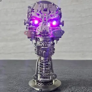 3D Metal Skull Puzzle for Adults - Steampunk Skeleton Model Kit, 240+ Pieces DIY Assembly - Challenging Brain Teaser & Unique Room Decor - Perfect Gift for Craft Lovers