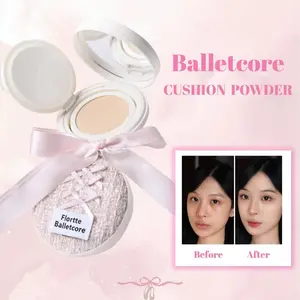 FLORTTE New Ballet Veil Purity Soft Matte Cushion Foundation - Mini Size 00# Cloud Souffle, Concealer, Lightweight Coverage, Multiple Shades, Flawless Finish, Makeup Products