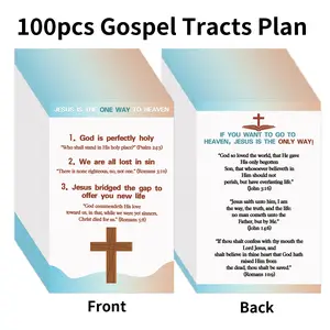 100pcs Gospel Tracts Cards Salvation Cards - Inspirational Bible Verse Prayer Cards, Pocket Holy Postcards, Encouragement Scripture Cards, Quote Cards for Faith Sharing, Christian Gifts