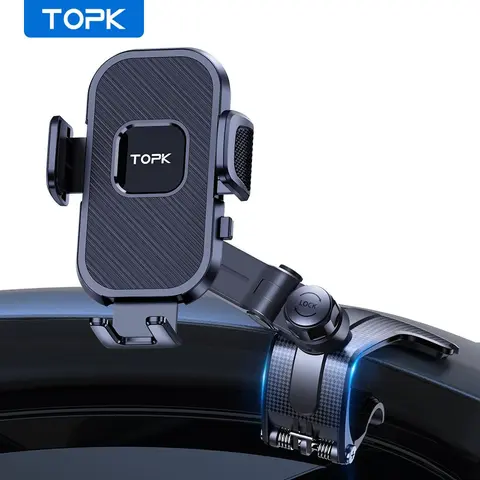 360 Degree Adjustable Car Phone Holder, 1 Count Car Dashboard Phone Mount, Universal Car Phone Holder with Anti-slip Silicone Clip for Smartphone, Car Cellphone Mount, Car Accessory, Mobile Car Holder