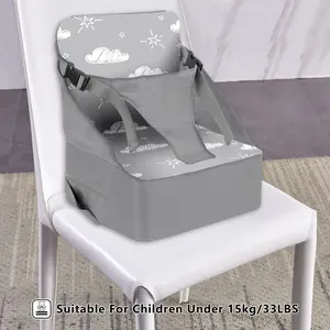 Baby Travel Booster Seat, High Chair Cushion for Infants & Toddlers, Supports Up to 35 Lbs, Portable Child Safety Seating Solution