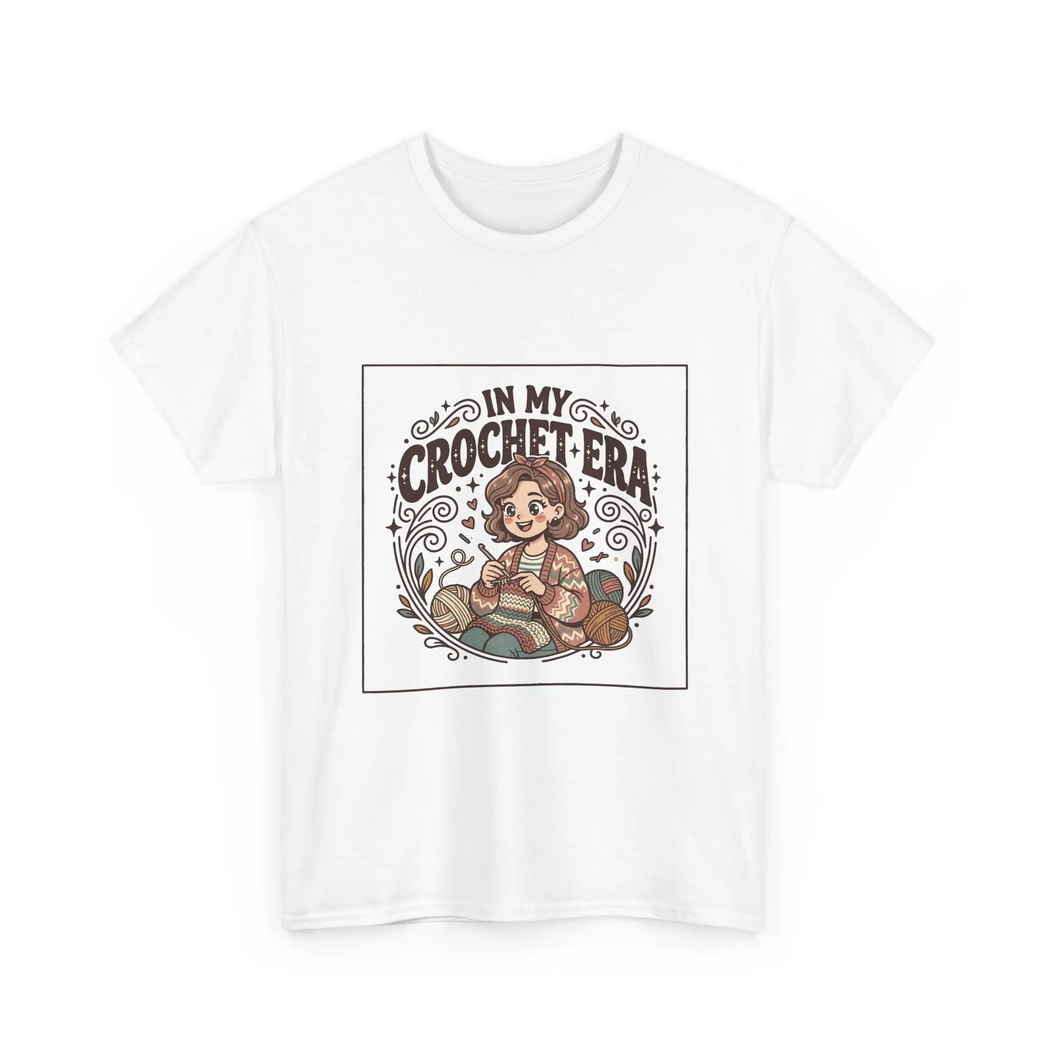 In My Crochet Era T-Shirt | Cute Crochet Girl Illustration
