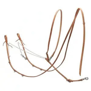 Weaver Leather German Russet Harness Leather Training Martingale - 1/4" Nylon Rope