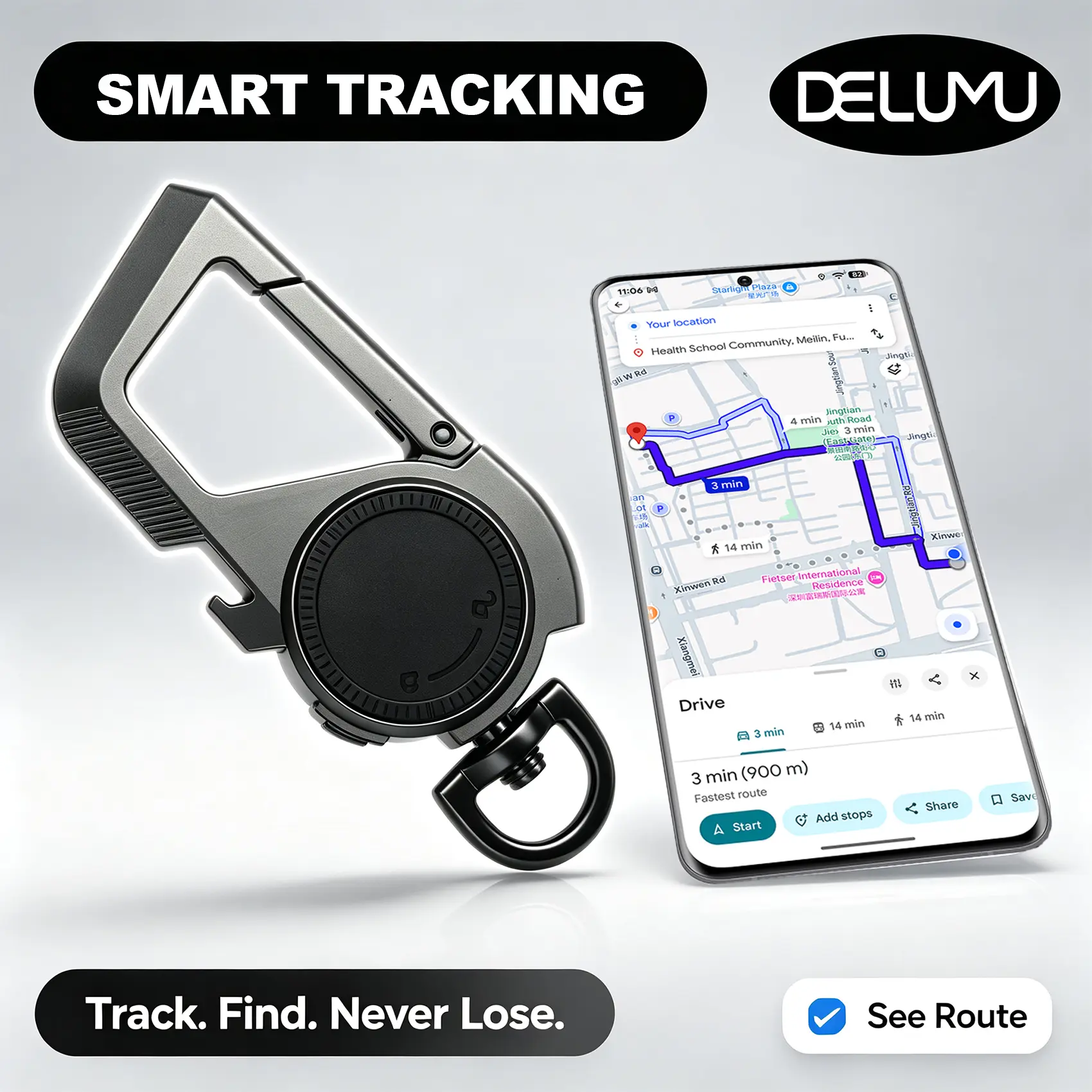 Keychain Compatible with Google Find Hub (Android Only), Heavy Duty Keychain Bottle Opener, Carabiner Car Key Chain with Bluetooth Tracker, Smart Key Finder for Luggage, Kids, Bags & More, Smart Tracking Tag, Portable Summer Essential