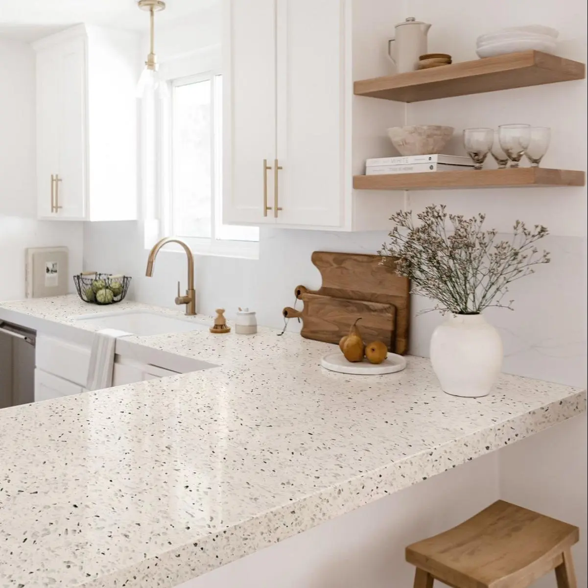 Granite Pattern Self-adhesive Wallpaper, Peel and Stick Wallpaper Designs, Waterproof & Oil-proof Wall Sticker, Kitchen & Living Room Countertop Decorative Sticker, Home Decor Supplies