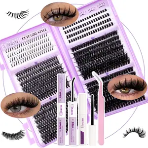 Lash Clusters | False Eyelashes Extensions | Fluffy | Waterproof & Long-Lasting | Fashion Wet Look | Beginner-Friendly DIY | Salon-Grade Lash Extension Alternative | Flawless Voluminous Finish | Evil lash | Trendy Must-Have