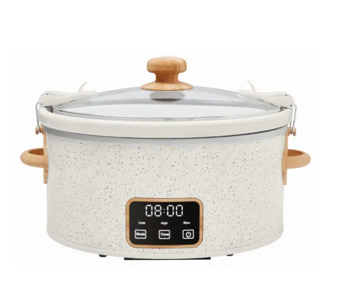 The Pioneer Woman 6 Qt Digital Slow Cooker with Locking Lid, Linen Speckle