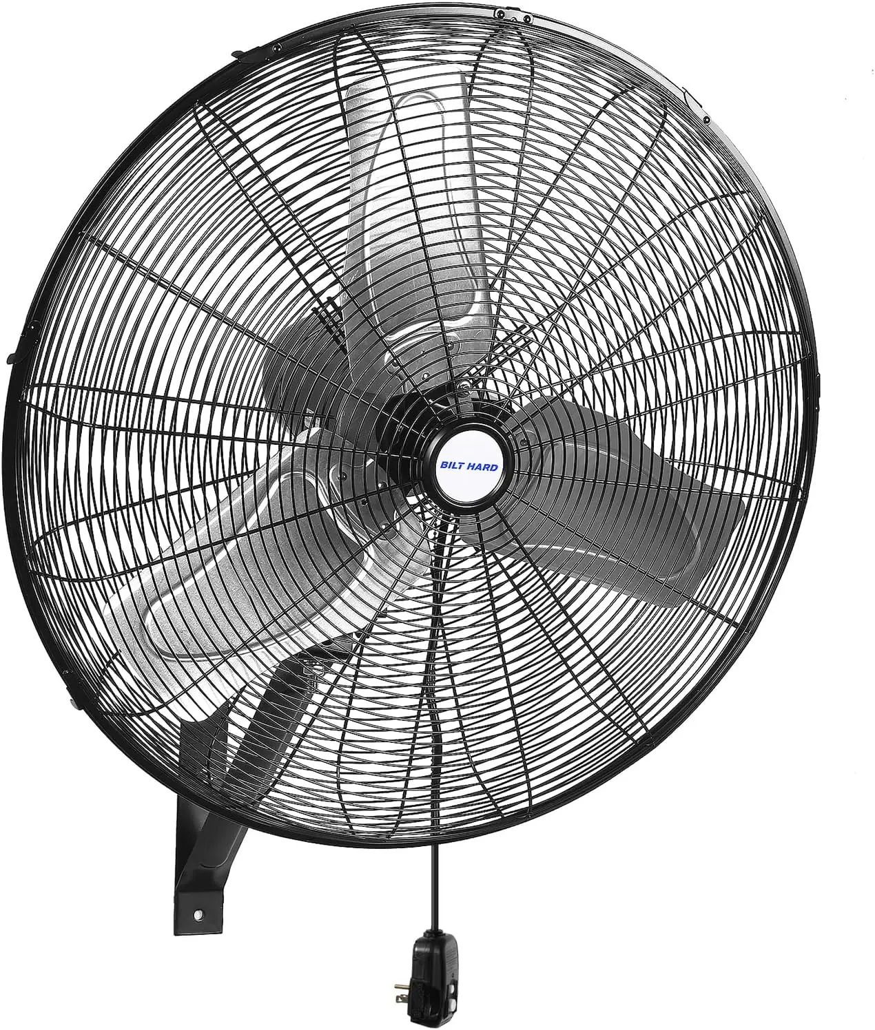 BILT HARD 24 in. Outdoor Oscillating Wall Fan, 6300 CFM 3-Speed Heavy Duty Outdoor Wall Fans, High Velocity Waterproof Fans for Patio, Commercial, Industrial, Warehouse, UL Listed