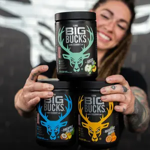 Bucked Up ALL NEW FORMULA Big Bucks Pre-Workout Fitness Supplement Dietary