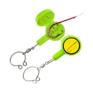 Fishing Knot Tying Tool with Hook Cover, Easy Knot Tool for Anglers, Portable Nail Knot Tool for Fly Fishing, Ice Fishing & Tackle Setup