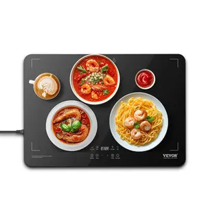 VEVOR Electric Warming Tray, Summervibes, Food Warming Trays for Buffet, Warming Trays with Adjustable Temperature Control, Portable Tempered Glass Food Warmer, Hot Plate Perfect for Parties, Catering, Holidays
